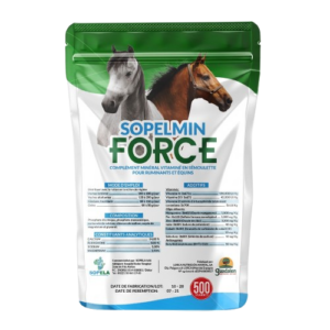 SOPELMIN FORCE – Complément Minéral Vitaminé en Semoulette pour Équins(1Kg)