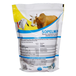 SOPEL MIN – Aliment Minéral en poudre destiné aux Ruminants (1 kg)